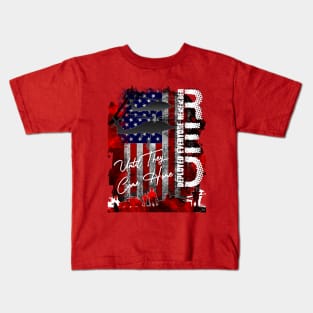 RED Friday Remember Everyone Deployed US Flag Army Vintage Kids T-Shirt